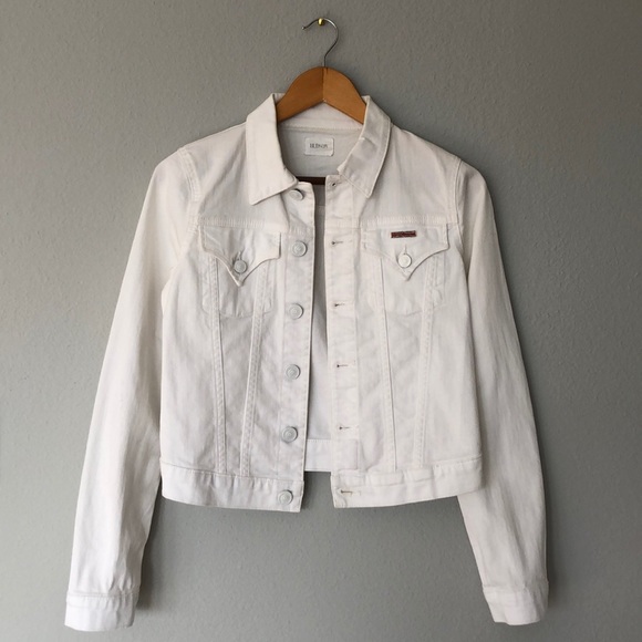 hudson white jean jacket
